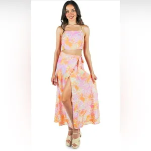 Tipsy Elves Maxi Dress for Women Sleeveless 2Piece Casual Long Cute Colorful 3