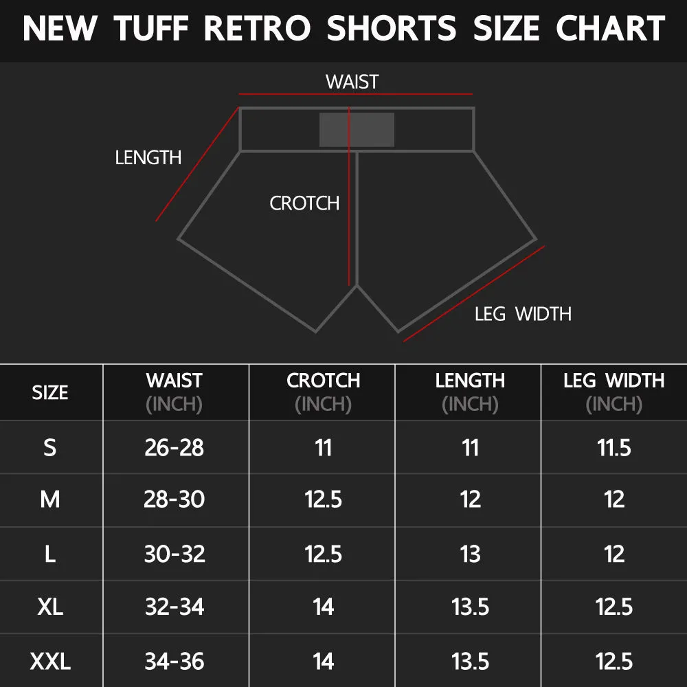 Tuff Kids Retro Style Shorts - White Tiger Yantra