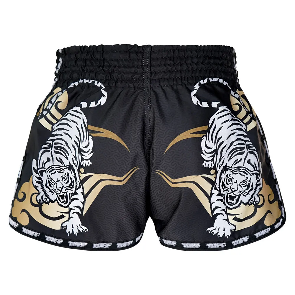 Tuff Kids Retro Style Shorts - White Tiger Yantra