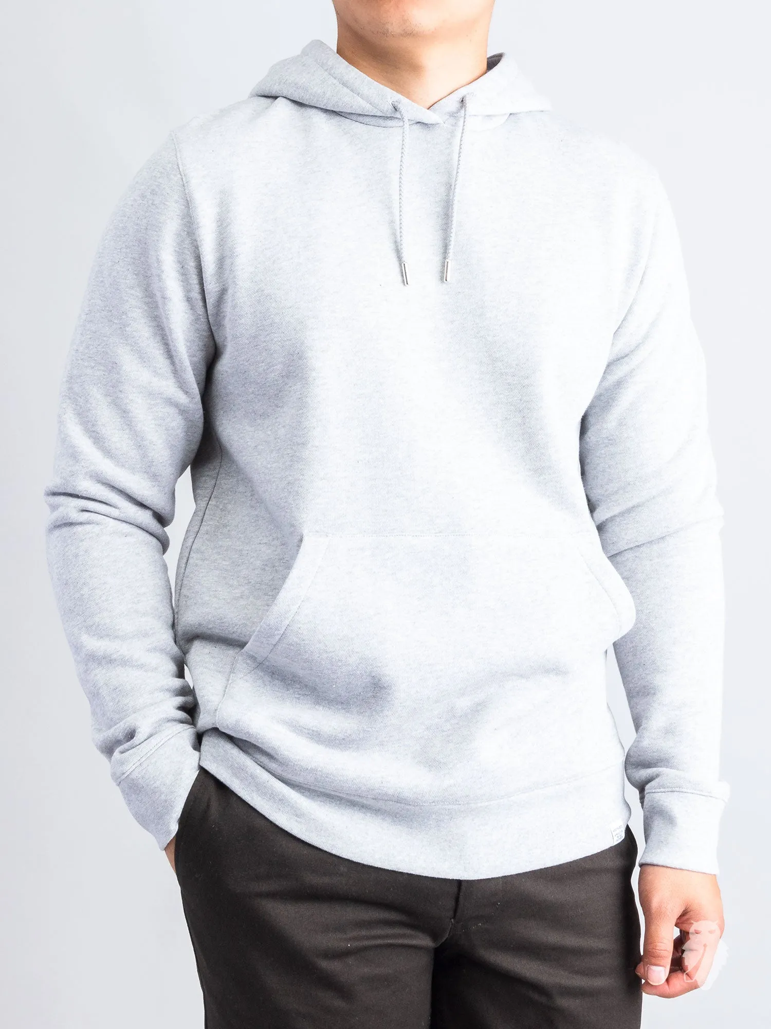 Vagn Pullover Hoodie in Light Grey Melange