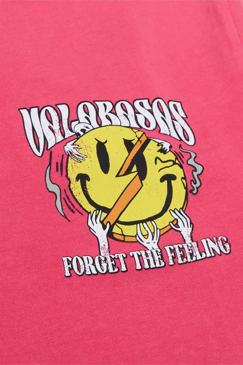 VALABASAS FORGET IT TEE (VINTAGE BEGONIA RED)