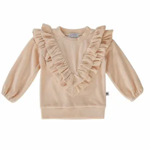 Verity Velour Top - Ivory