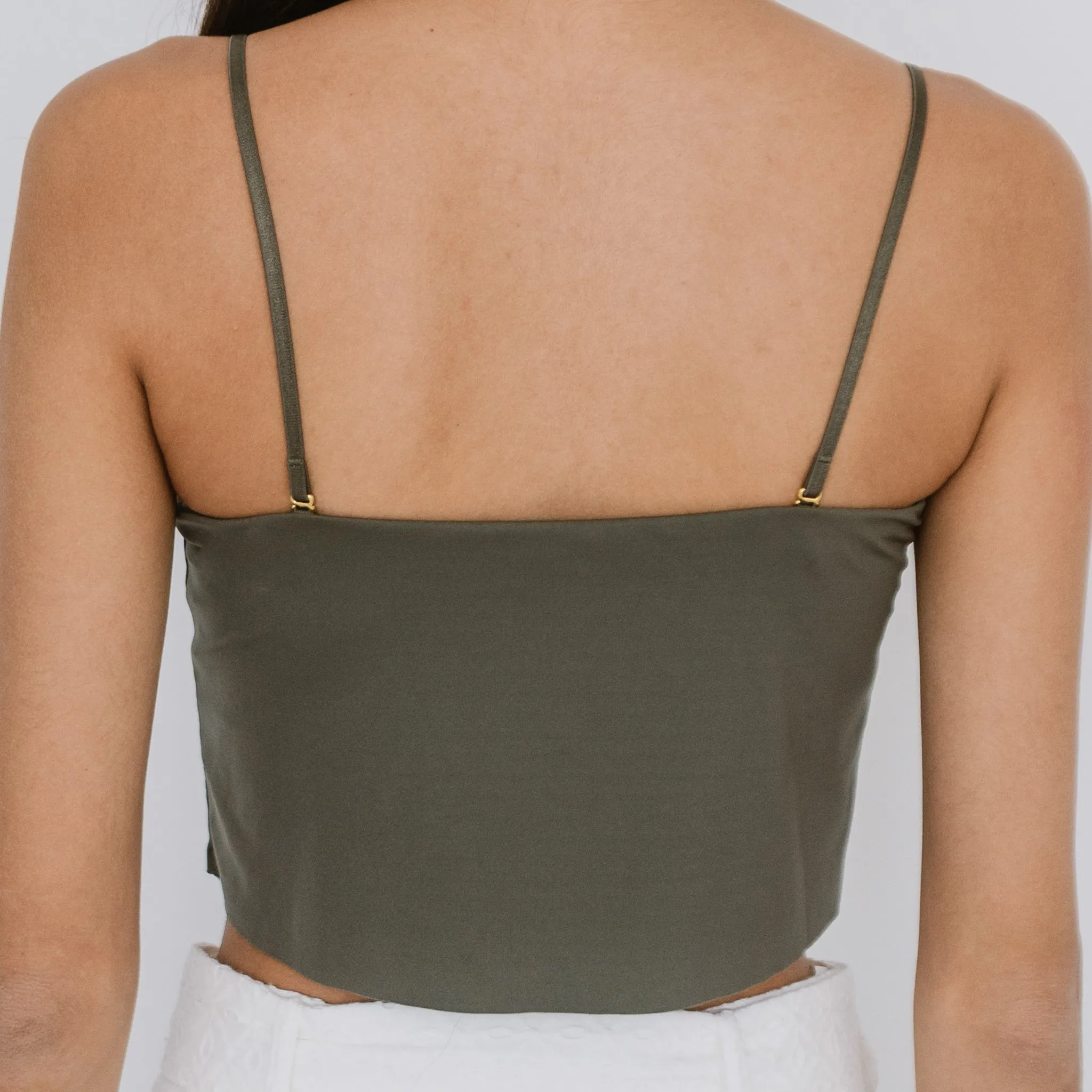 Versatile 3-in-1 Bra Top in Dark Sage (Size S only)