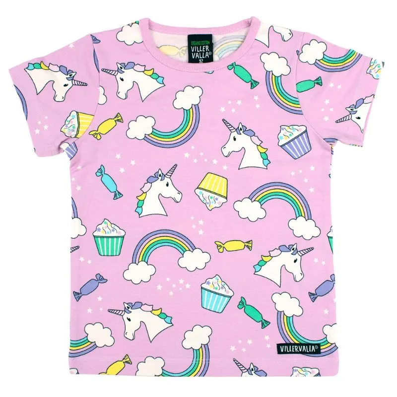 Villervalla Kids Unicorn T-Shirt - Bloom Pink