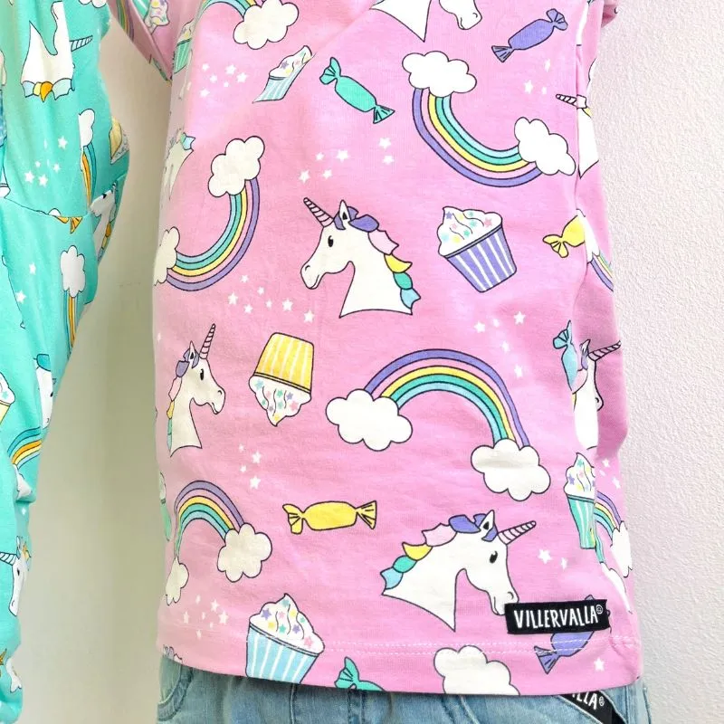 Villervalla Kids Unicorn T-Shirt - Bloom Pink