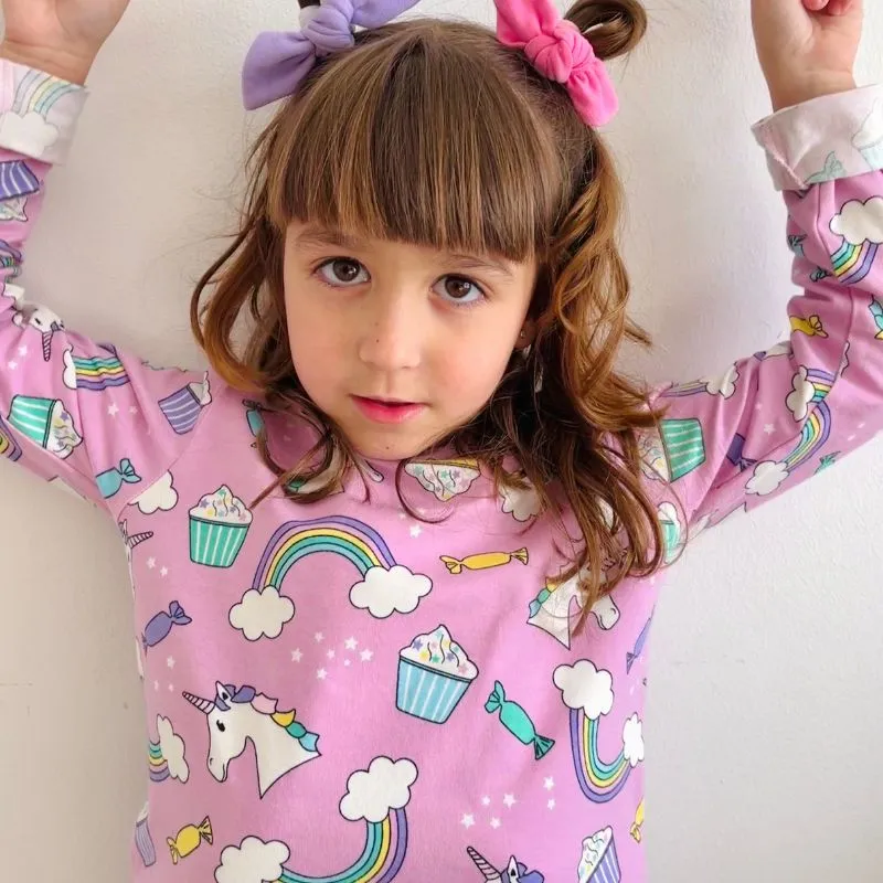 Villervalla Kids Unicorn Top - Bloom Pink (Last one! 2-3y)