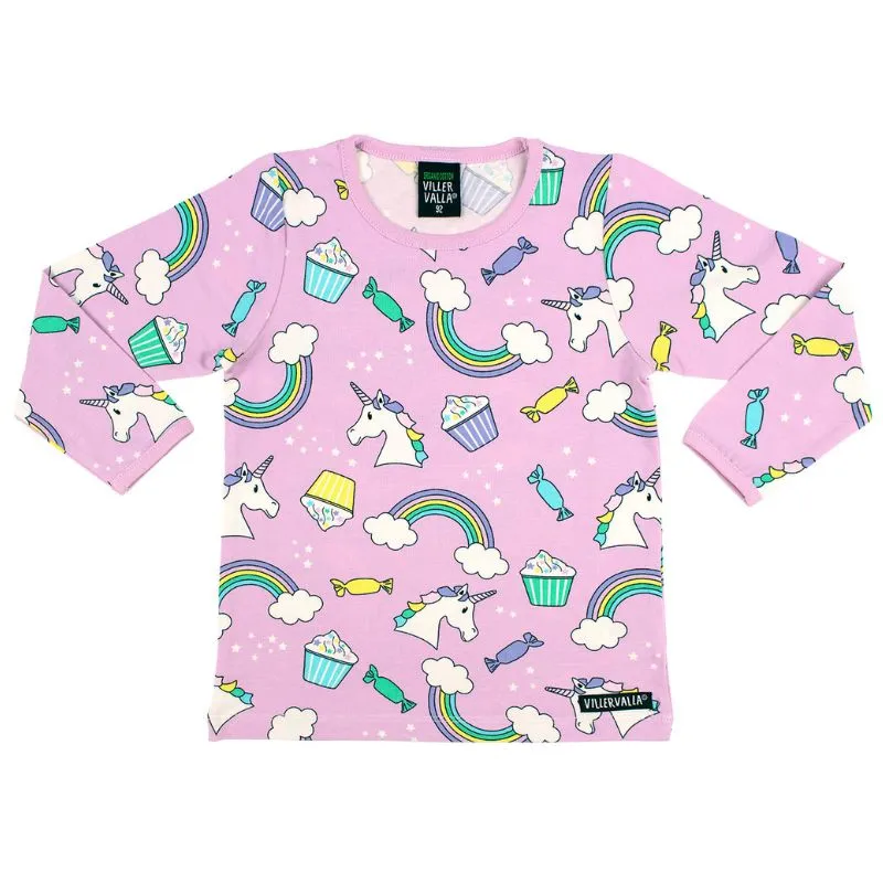 Villervalla Kids Unicorn Top - Bloom Pink (Last one! 2-3y)
