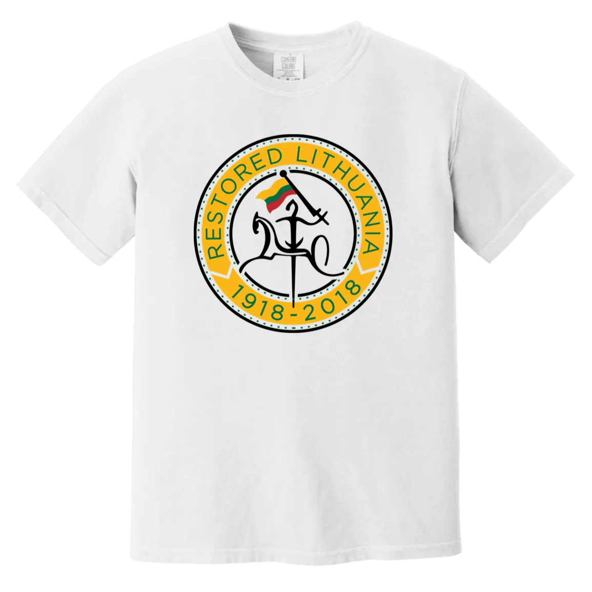 Vytis Restored - Men/Women Unisex Soft-Washed Comfort Cotton Short Sleeve T-Shirt
