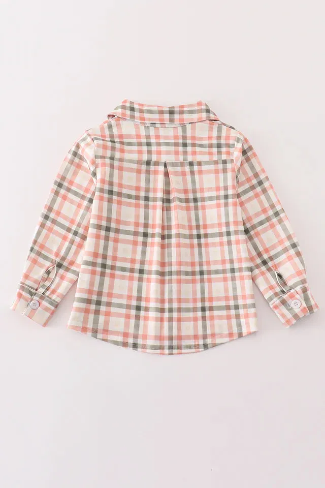 Watercolor Plaid Button Down Shirt