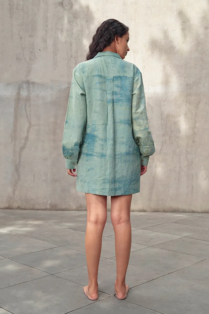 Waves Hemp Shirt Dress