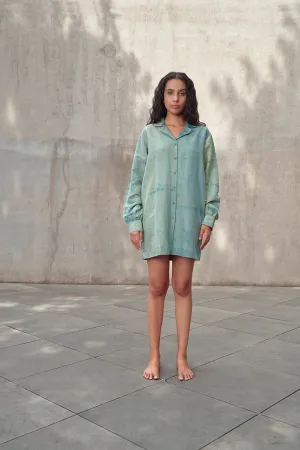 Waves Hemp Shirt Dress