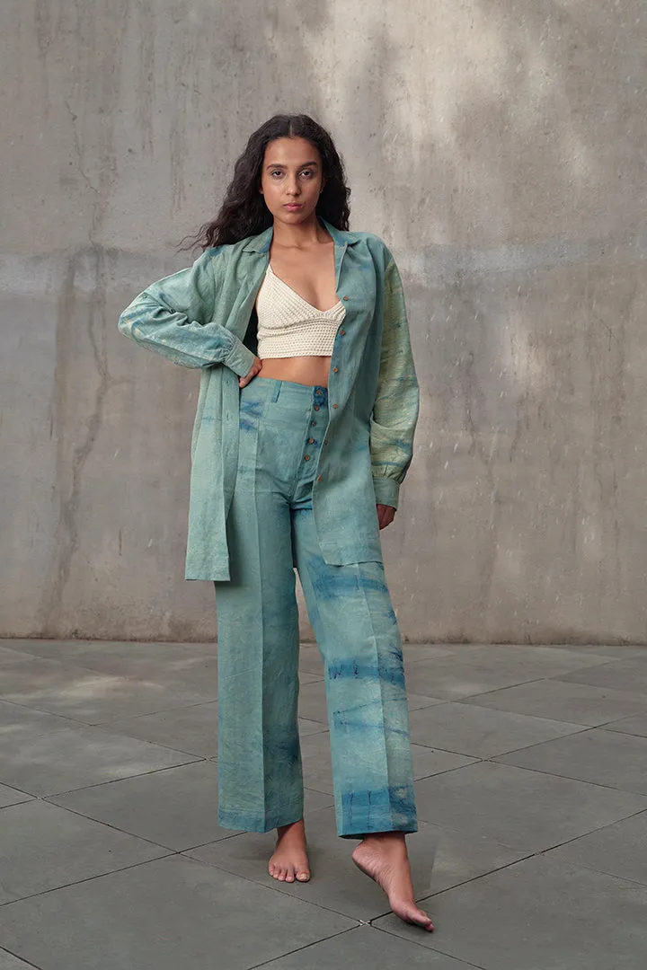 Waves Hemp Shirt Dress