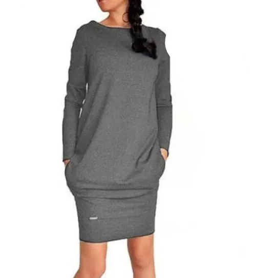Women Dress Casual Clothing Work Wear Office Party Dresses Long Sleeve Plus Size Vestidos