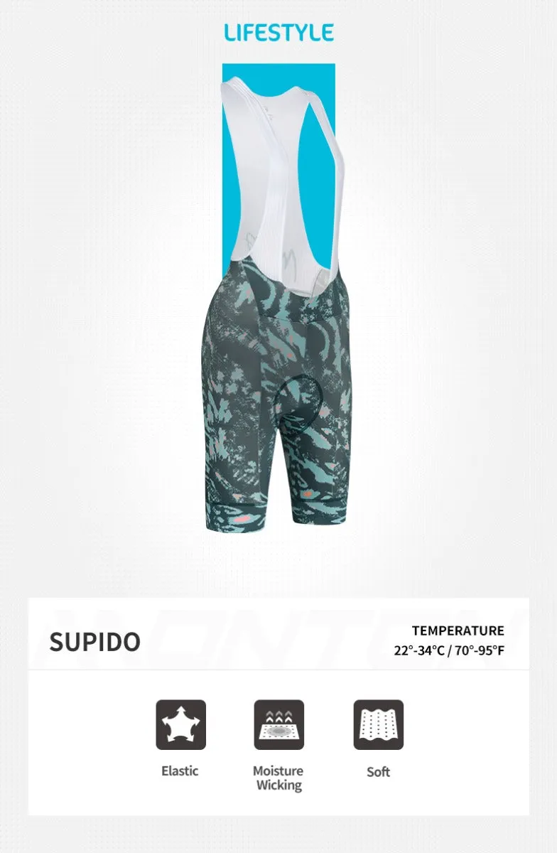 WOMENS CYCLING BIB SHORTS LIFESTYLE SUPIDO GREEN