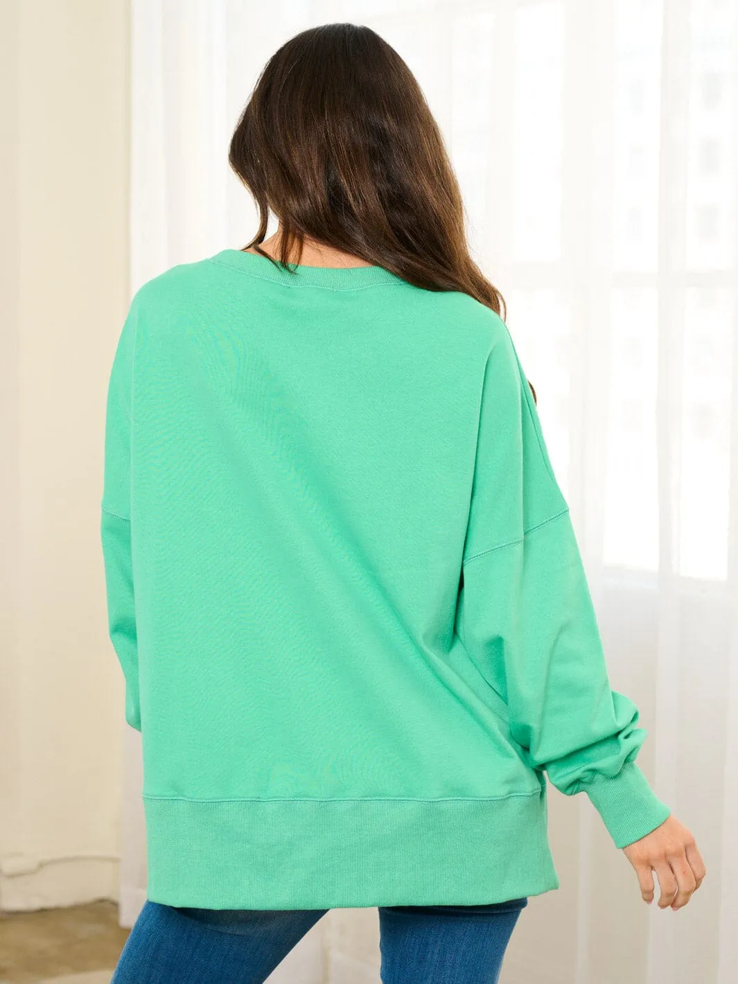 WOMEN'S LONG SLEEVE GRAPHIC PULLOVER SWEATER