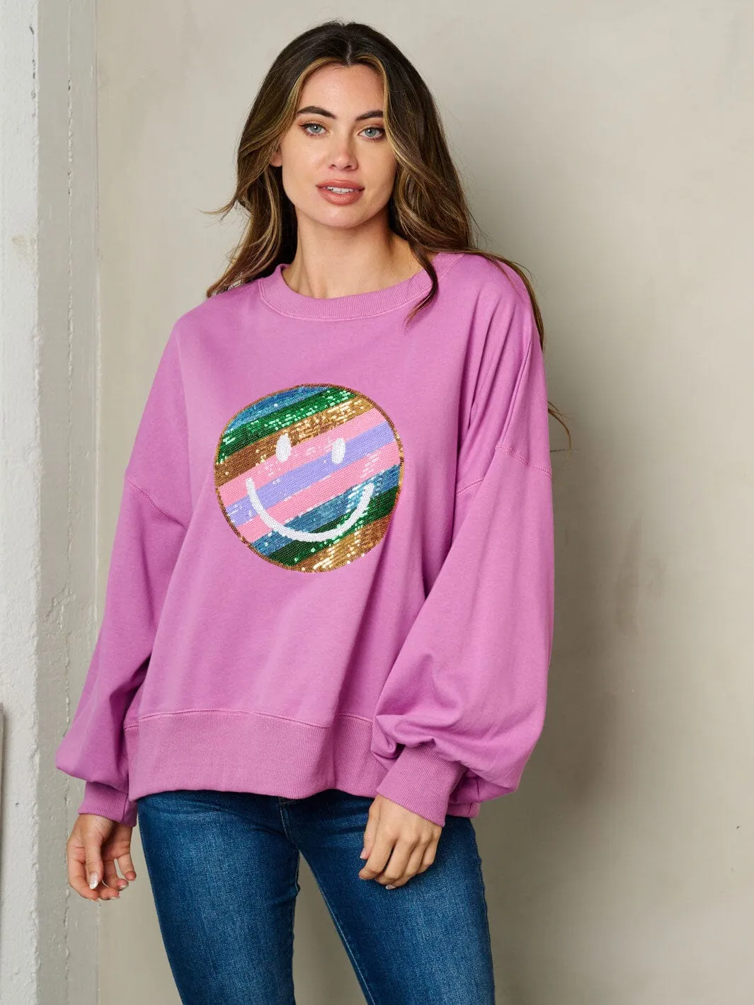 WOMEN'S LONG SLEEVE GRAPHIC SWEATER