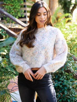 WOMEN'S LONG SLEEVE MULTI COLOR SWEATER