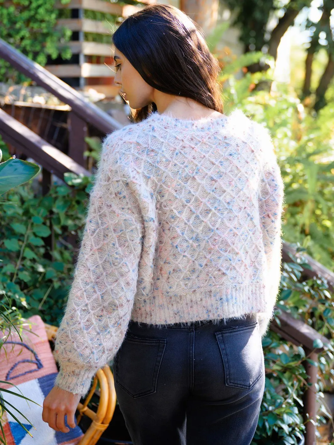 WOMEN'S LONG SLEEVE MULTI COLOR SWEATER