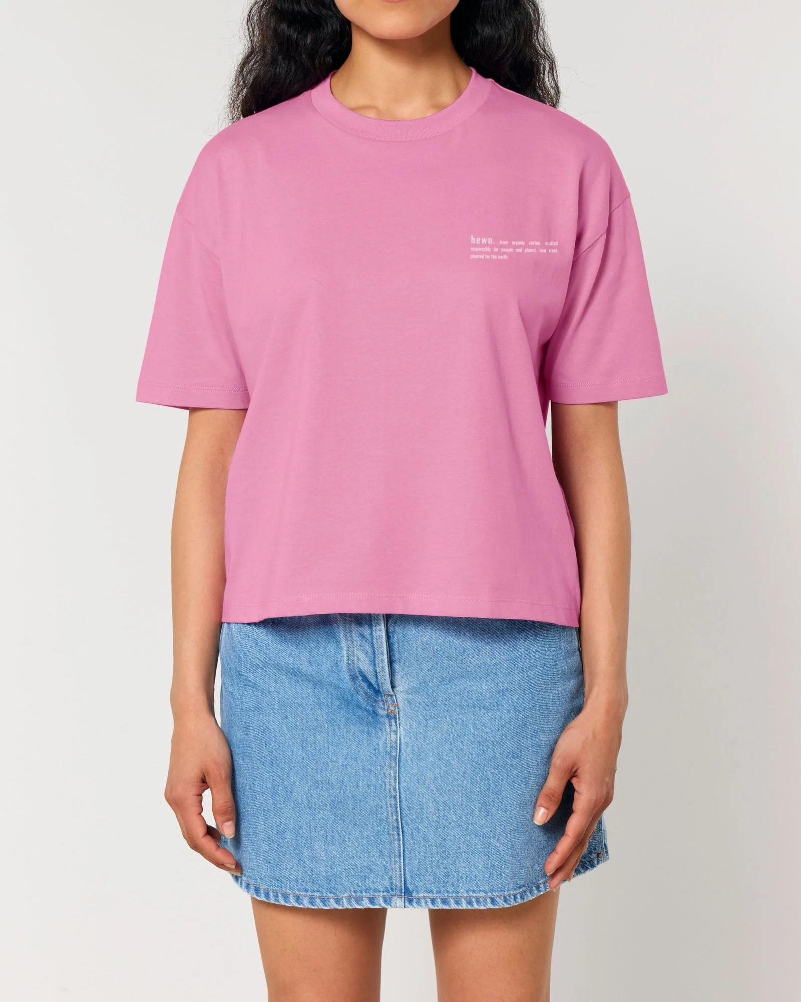 Women's Organic Cotton Boxy T-Shirt | Azalea Pink