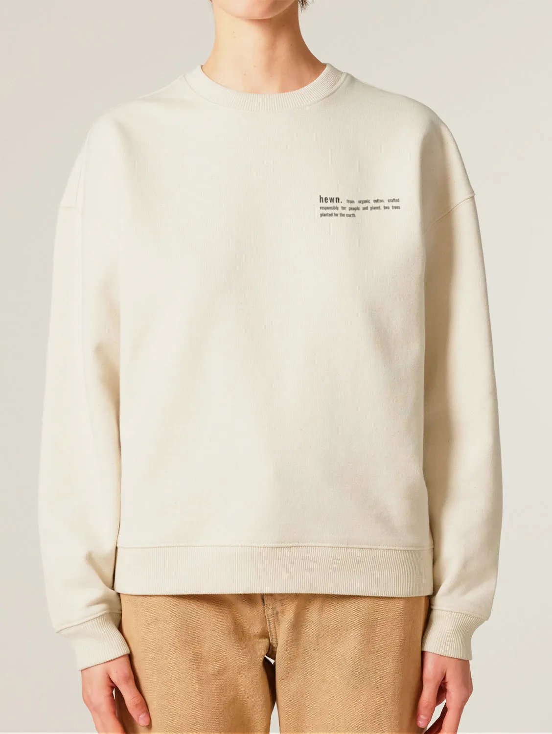 Women's Organic Cotton Signature Oversized Sweatshirt | Natural Cotton